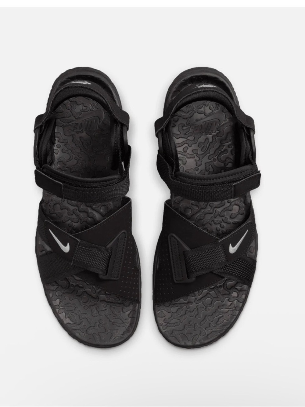 Nike Black ACG Sandals with Reflective Swoosh